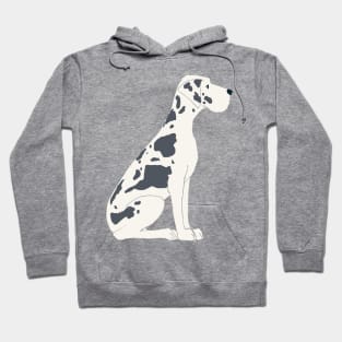 Black and White Great Dane Dog Hoodie